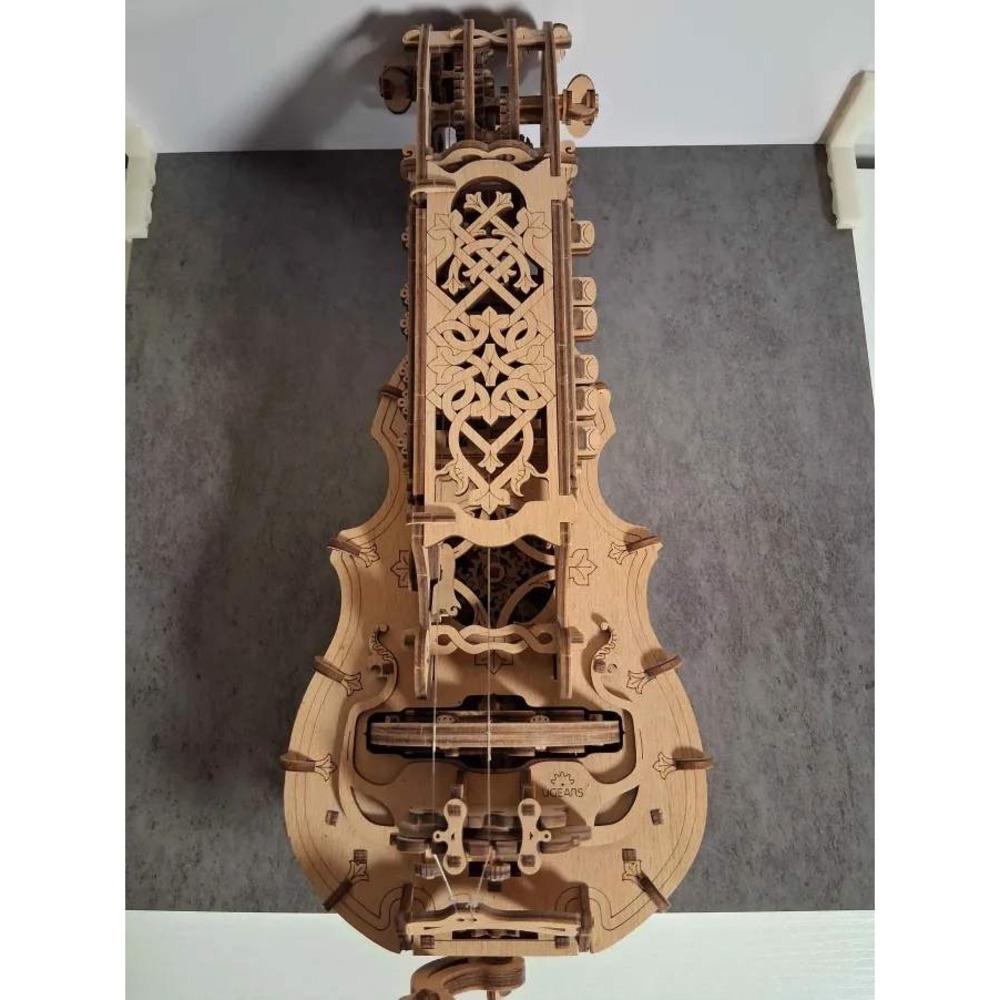 UGEARS Hurdy-Gurdy 3D Wooden Puzzle Mechanical Model Musical Instrument